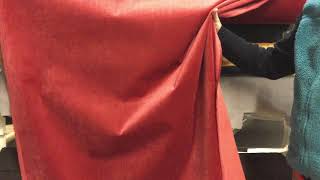 Red Coral Velvet Fabric By Robert Allen STRIE VELVET CORAL REEF UPHOLSTERY Robert Allen Velvet Geo