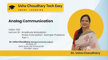 Video # 352- Analog Communication -  Example Problems on Power Calculation Part-1