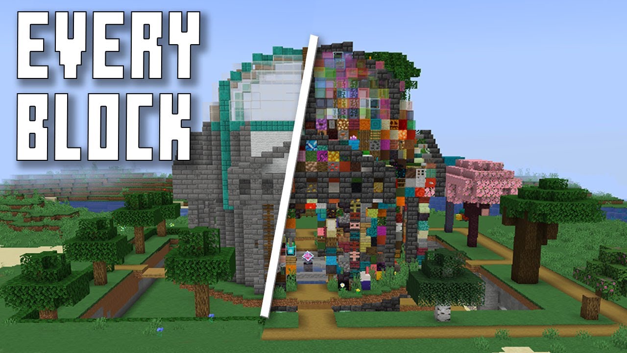 I collected every block and made a building with ALL of them - YouTube