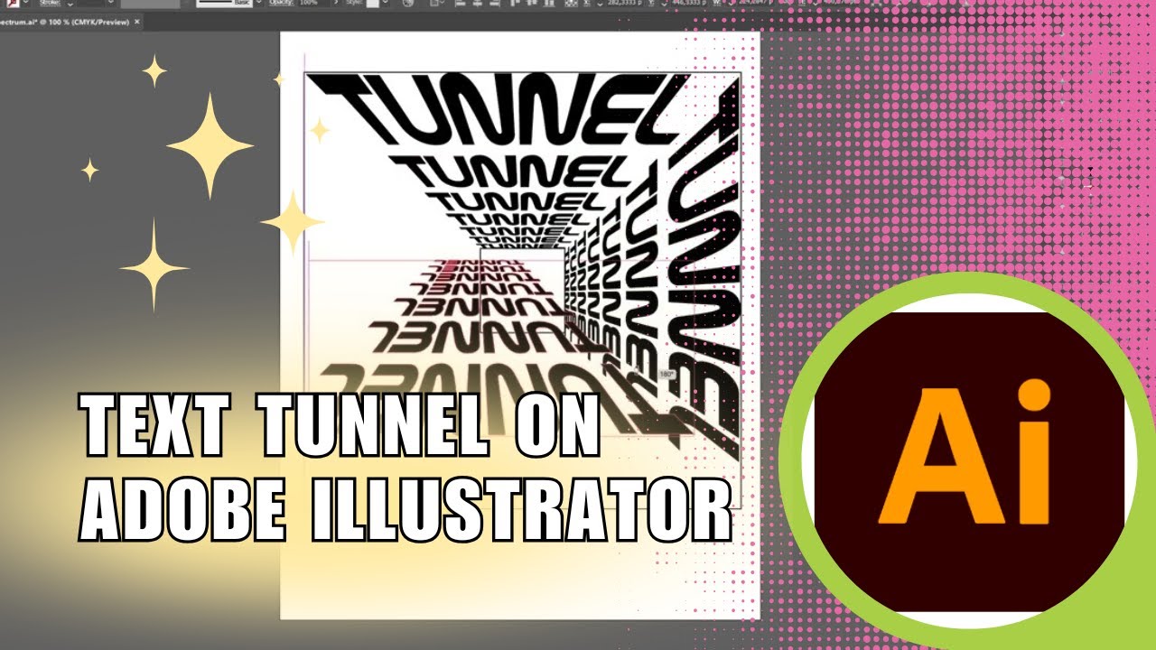 👍 FAST: Create a text tunnel | Text in perspective | ADOBE TUTORIAL ...