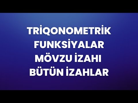 Video: Triqonometrik funksiyalar xəttidirmi?