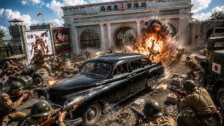 日軍軍官剛出憲兵隊總部，以為全城無人敢動，不料抗日騎兵早已埋伏，一炸掀翻整座司令部！🔥#抗战剧 #中国电视剧#高燃战斗#以一敌百#极限反杀#War Movie#Action Movie#Kung Fu