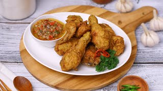 Ayam Goreng Tepung Sambal Bawang Tumis - Resep Ayam Tepung Simple