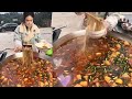 A Chinese Guy Cooked Free Meals for the elders on the Street in a Downtown Village