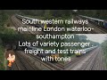 Southwestern railways mainline london waterloo  southampton good variety of  trains