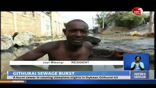 Githurai sewage burst floods streets and houses
