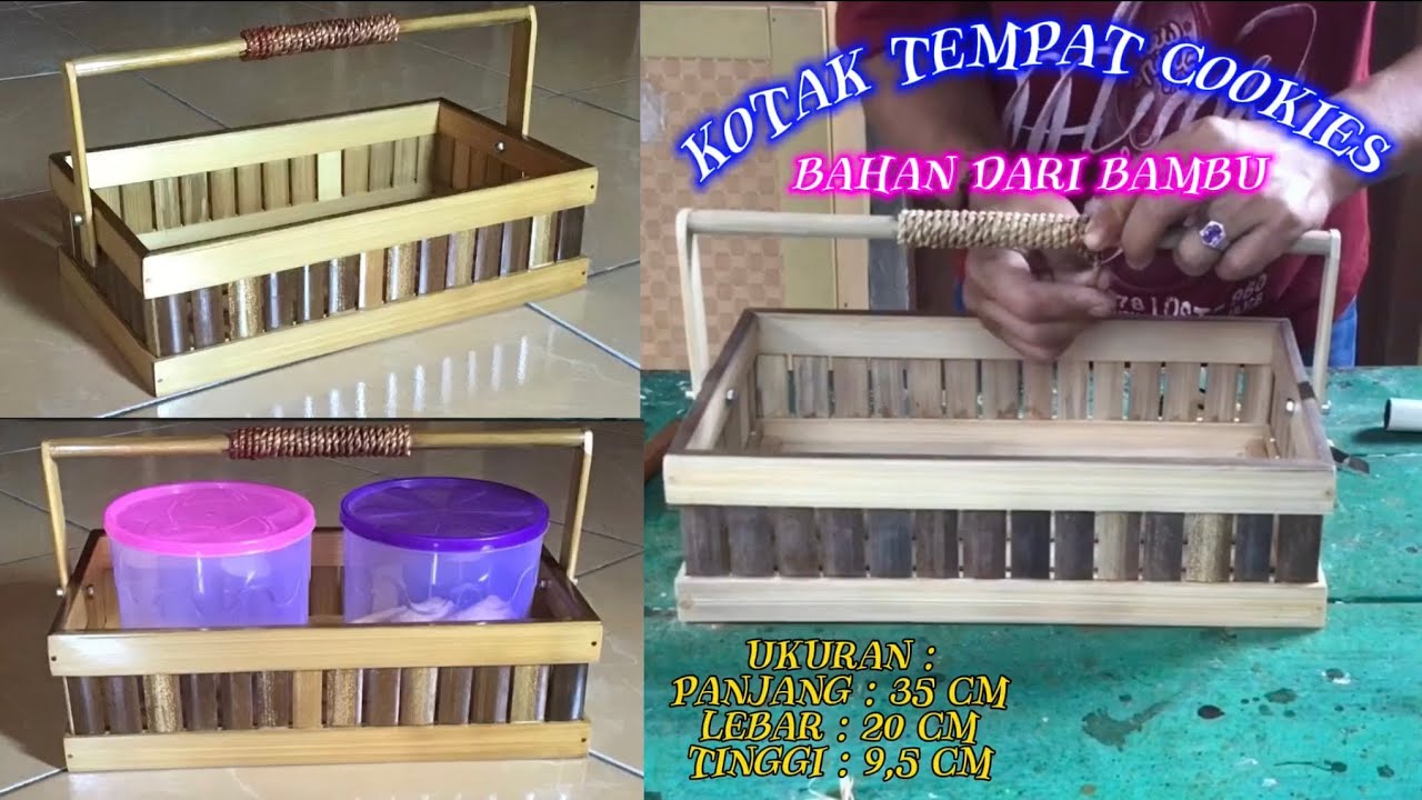Cara Membuat Kotak Bambu Tempat Menyimpan Kue ~ Kerajinan dari Bambu
