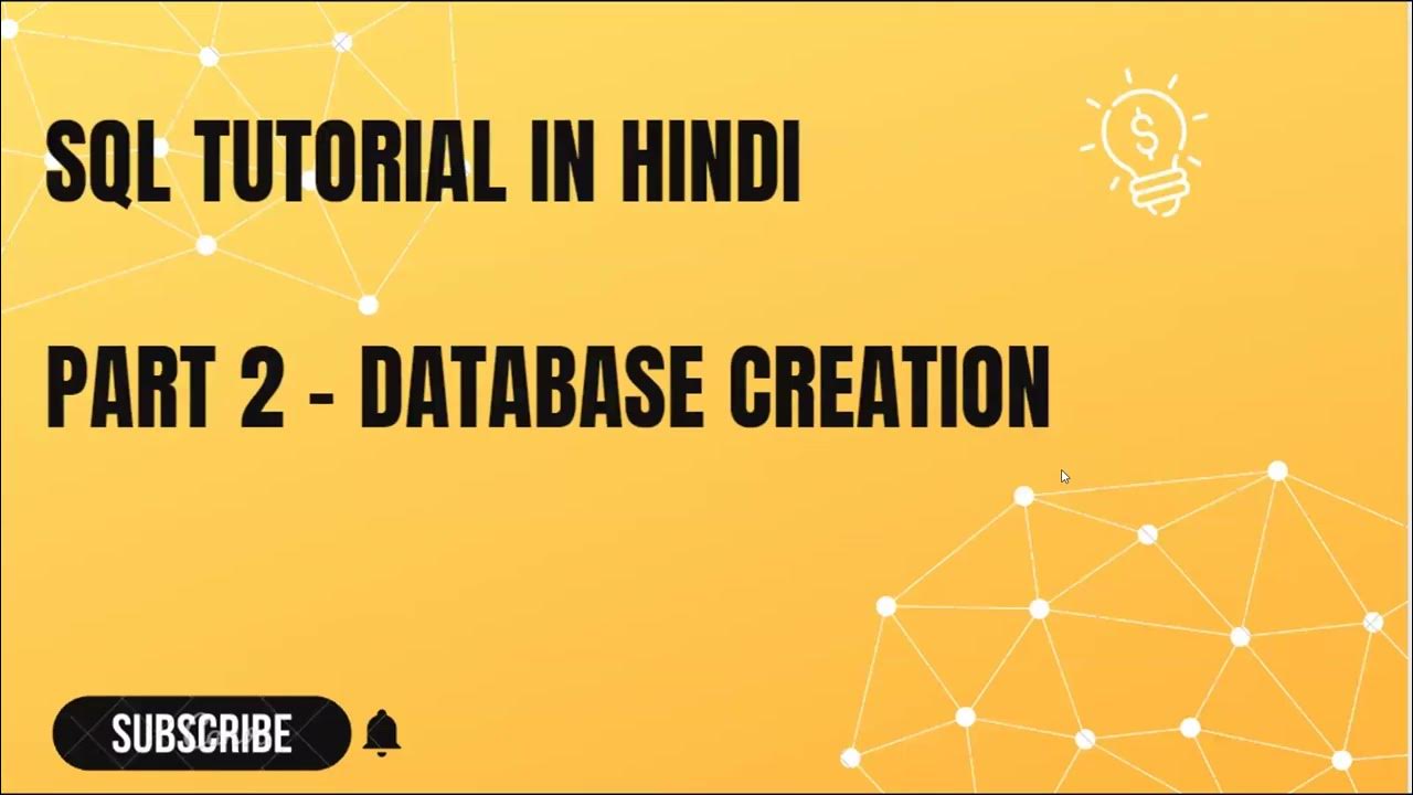 SQL Tutorial Part 2 DATABASE CREATION - YouTube