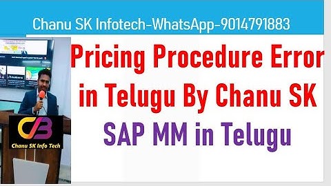 SAP MM Pricing procedure Error| *SAP MM in Telugu*- SAP MM Course in telugu- SAP MM Videos in telugu