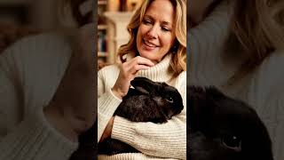 Baby Rabbit Cuddled In Its Mother's Arms. #BabyRabbit #MothersLove #Cuddle #animals