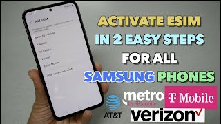 how to activate esim for all samsung phones