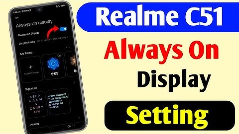 Realme C51 Me Always On Display Setting kaise On Kare How to Always On Display On Kare 2025 में