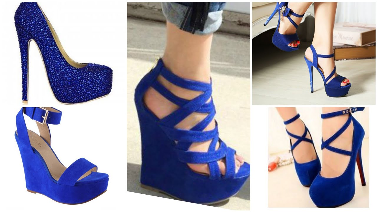 ladies cobalt blue sandals