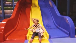 Indoor Playground Family Fun For Kids Part 3 With Spelling | Ball Pits, Inflatables, Slides, Games