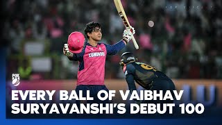 Thumbnail for 14-years old 🤯 I EVERY ball of Vaibhav Suryavanshi's record breaking debut IPL century I Fox Cricket