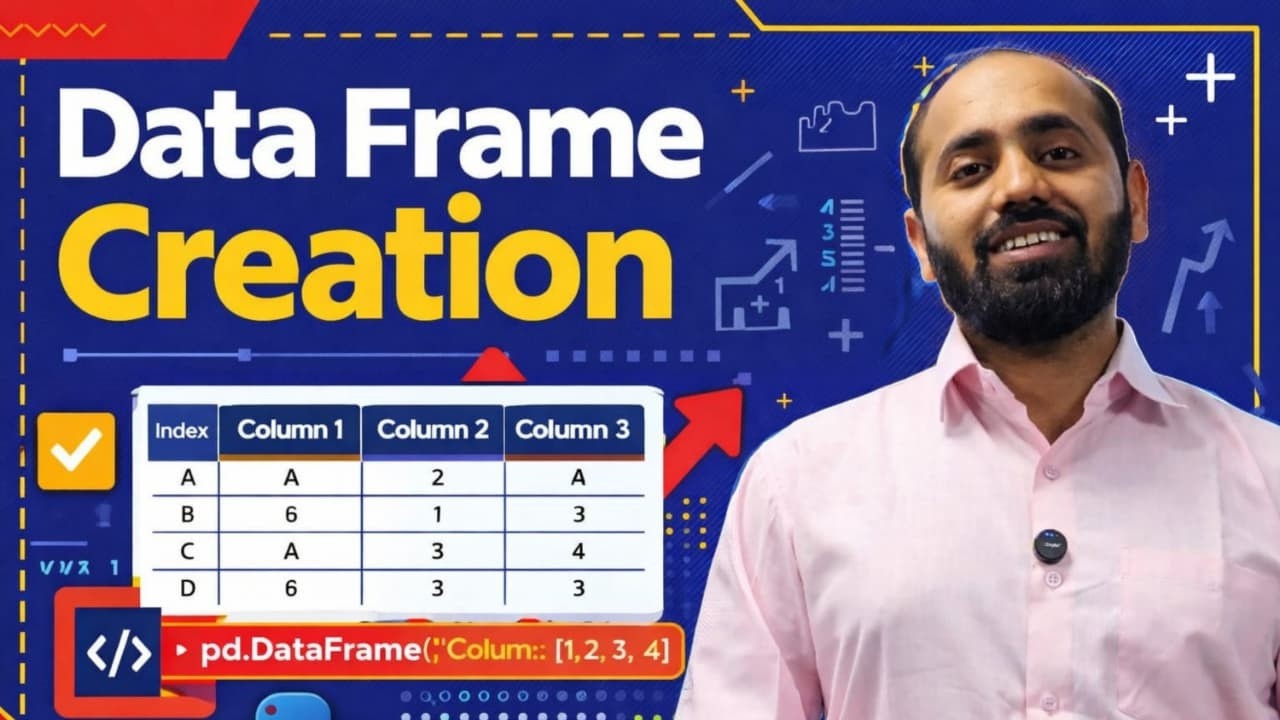 Data Frame Creation in Python | Pandas DataFrame Tutorial for Beginners ...