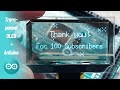 Thank you for 100 subscribers! 💯 Arduino Uno, 128x64px Transparent OLED SSD1309, Tutorial Beginners