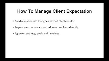 How to Manage Client Expectation