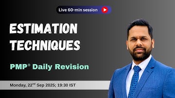 Day 6: Estimation Techniques I PMP® exam prep daily revision