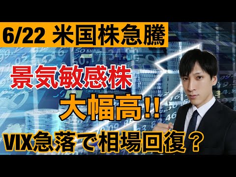 【米国株急騰】景気敏感株大幅高！！VIX急落で相場回復する？