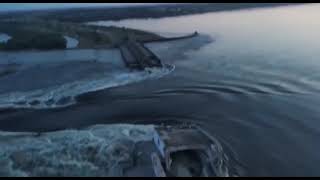 ⚡️СИТУАЦИЯ НА КАХОВСКОЙ ГЭС ПОСЛЕ ВЗРЫВА! Видео последствий