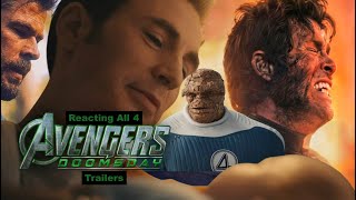 Reacting All 4 Avengers: Doomsday Trailers
