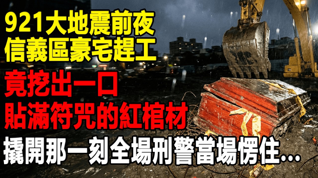 台北信义区豪宅挖地基，竟挖出一口“贴满符咒”的红棺材！建商想偷偷运走，当场发生无法解释的怪事...[往事聽古]