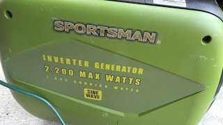 Cheap Portable Generator - Sportsman GEN2000I 2200W Max - 1800W  / Inverter Quick First Impressions