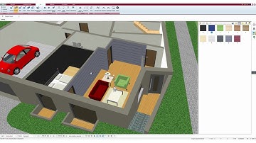 Assign textures, copy & color individual walls differently in Plan7Architect