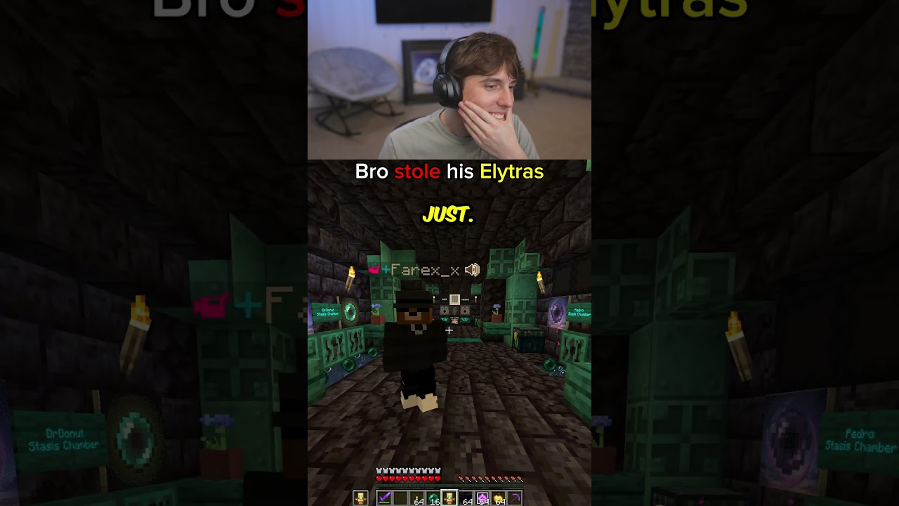 bro stole his ELYTRAS...