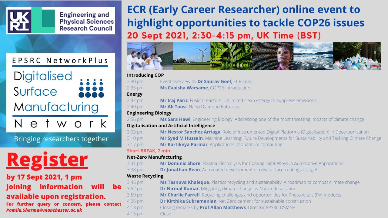 Part-1: Online event to highlight opportunities to tackle COP26 challenges.