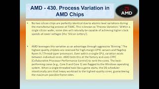 AMD #430 – Process Variation in AMD Chips
