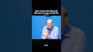 Never forget when Microsoft CEO went on stage and did this