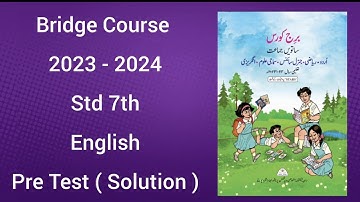 7th English Pre Test Solution ( question answer ) Bridge course