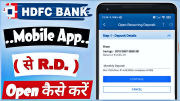 How to Open RD in HDFC Mobile Banking App | Open Recurring Deposit Online HDFC 2022