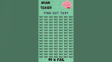 Find The Number 769 🧠 | Brain Teaser | General Knowledge #quiz #brainteasers #challenge