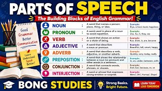 PARTS OF SPEECH Explained Easily | Basic English Grammar for Beginners 🔥