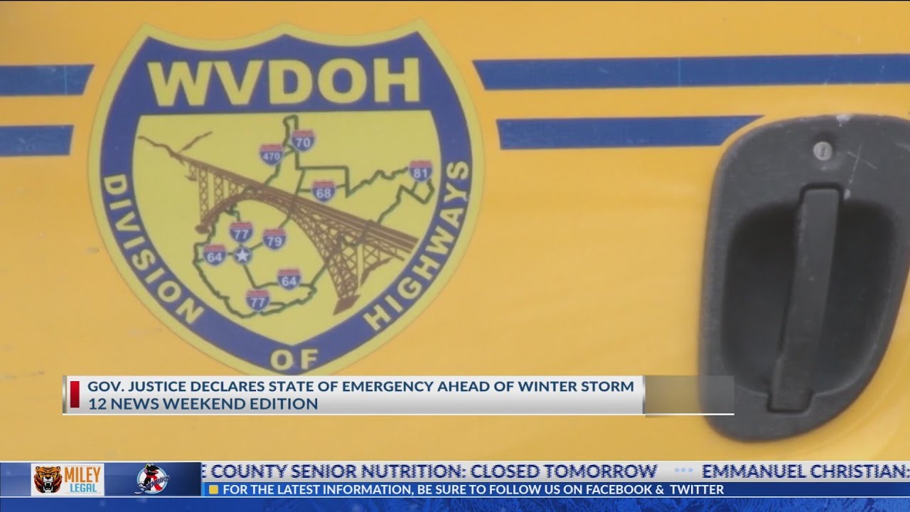 Gov. Justice declares State of Emergency ahead of winter storm - YouTube