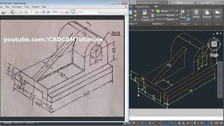 AutoCAD 2015 Isometric Drawing Tutorial | AutoCAD Isometric Drawing Exercises