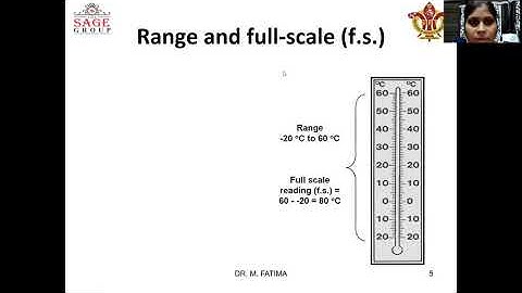 RANGE AND FULL SCALE, ELECTRONICS MEASUREMENT AND INSTRUMENTATION,  LECTURE 5