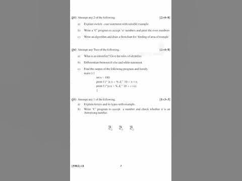 C programming. semester 1 question paper (2023) - YouTube