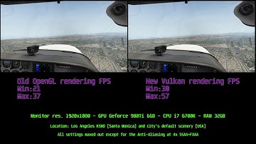 X-Plane 11.50 beta | Frame Rate Test (OpenGL vs Vulkan) MAX SETTINGS!!!