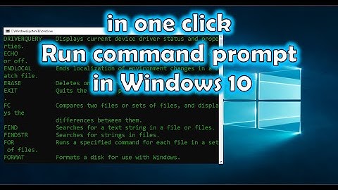 how to open command prompt on windows 10