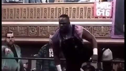 The Dudley Boyz and Paul Heyman throw out a fan disrespecting the 10 bell salute to Rick Rude.