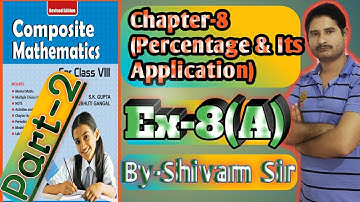 Class-8(Maths) Chapter-8(Percentage and it