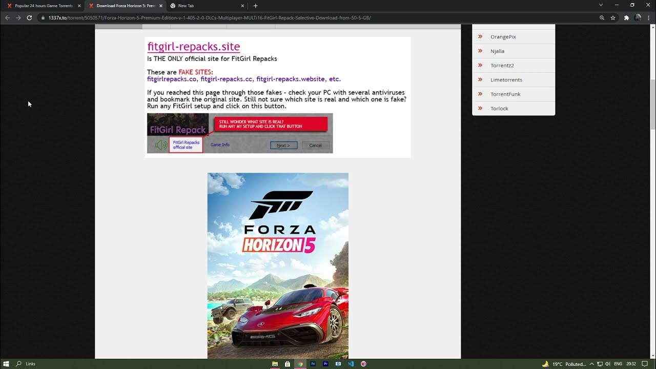 INSTALLING FORZA HORIZON 5 ON A POTATO PC || FORZA HORIZON MEME.