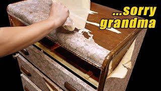 Restoring Grandma's Dresser