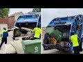 Republic Services: Peterbilt 320 Collecting Recycle and Bulk Waste and New Carts