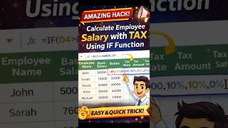 Excel IF Function Masterclass | Salary & Tax Sheet Banaye 40 Sec Me 🔥🔥🔥 #accountingequation