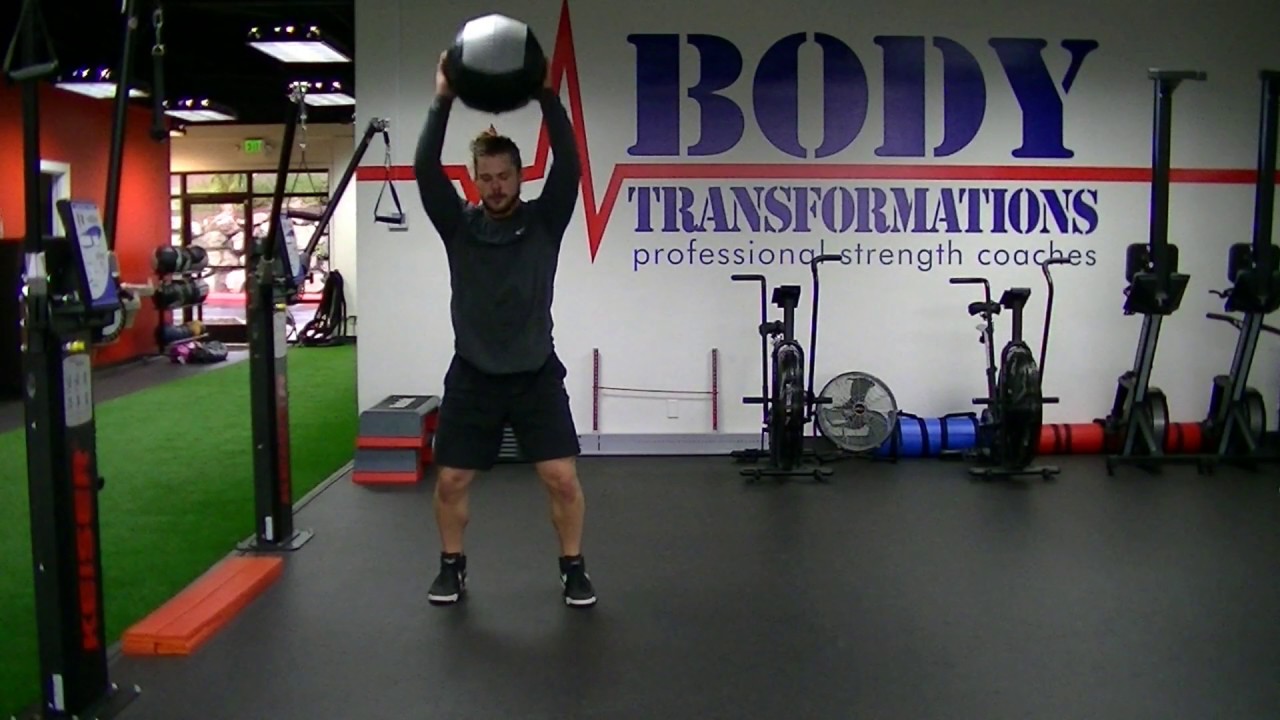 Med ball jumping overhead slams YouTube